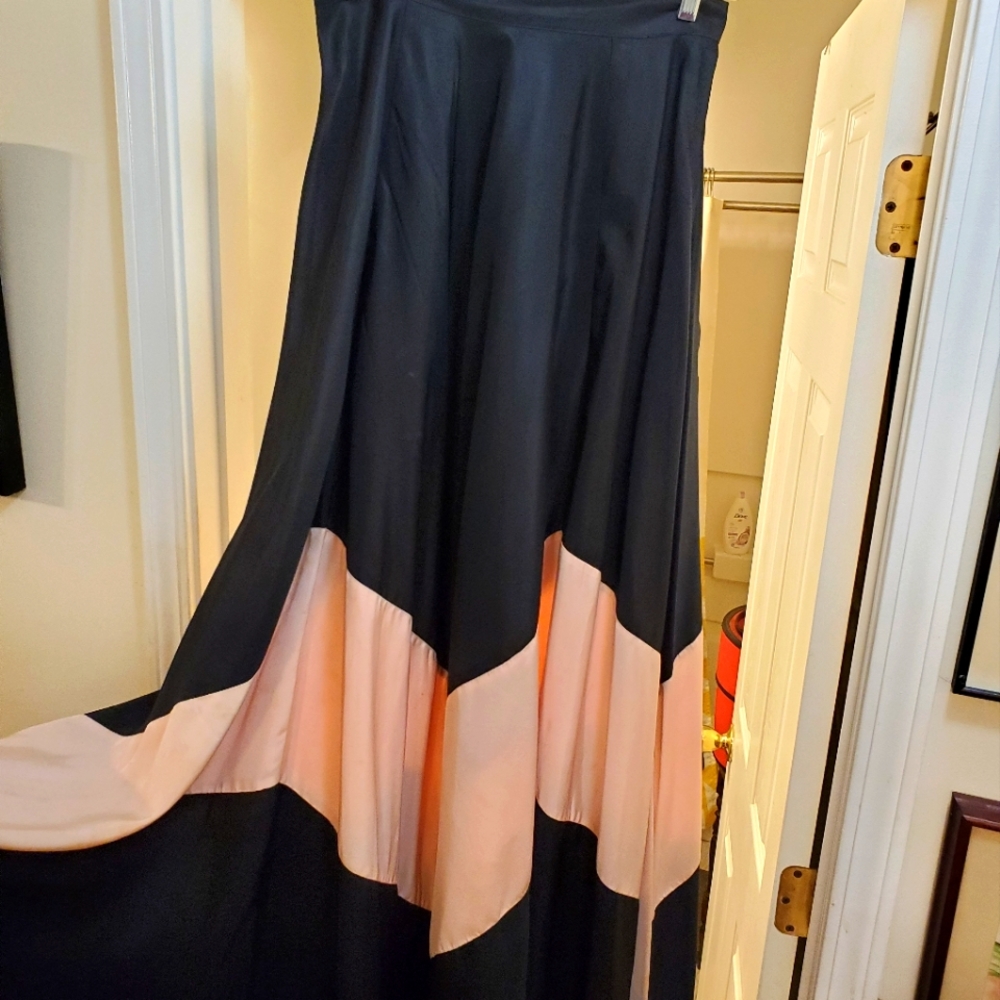 Exquisitely Paneled Long Vintage Skirt